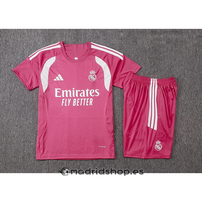 Chandal del Real Madrid Manga Corta 26-27 Rosa - Pantalon Corto
